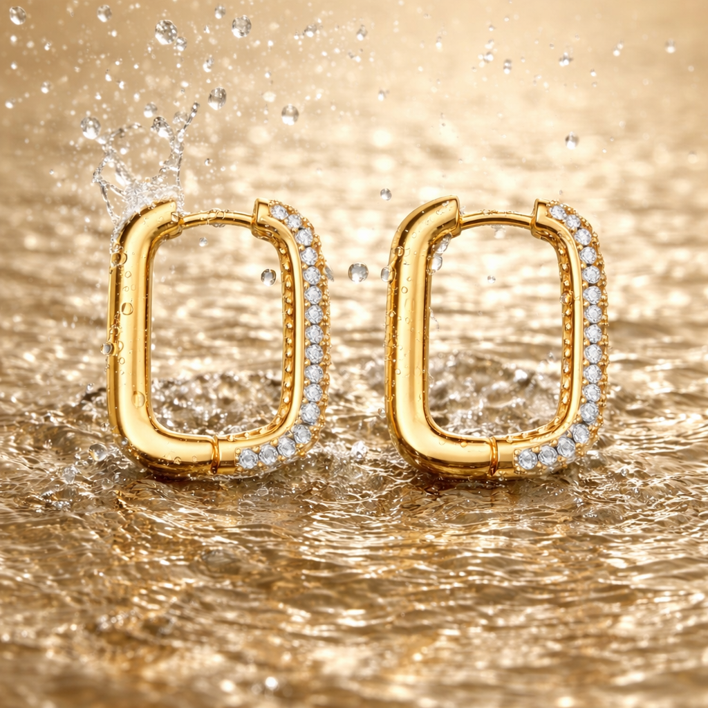 Aura Square Hoops
