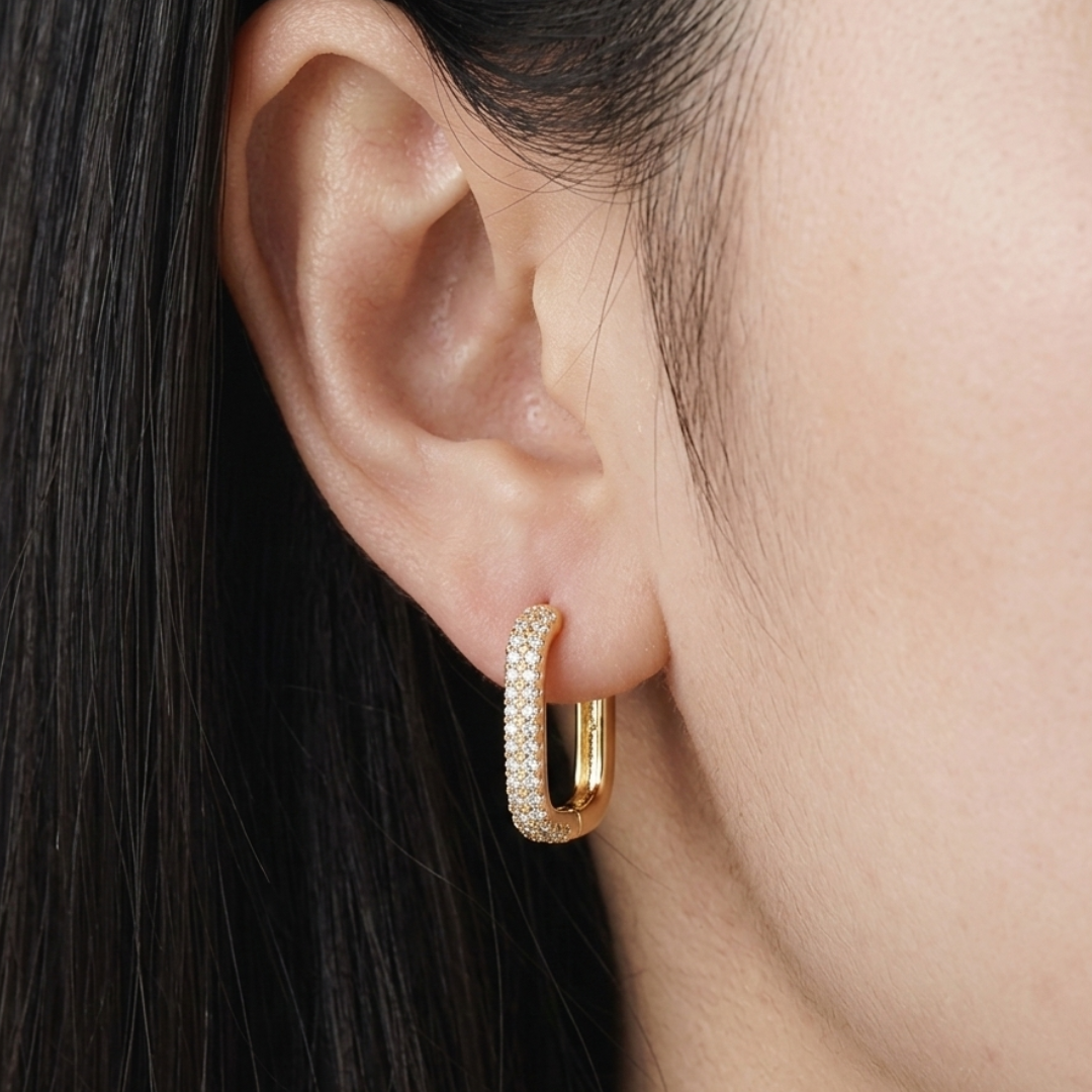 Aura Square Hoops